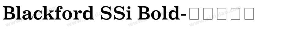 Blackford SSi Bold字体转换